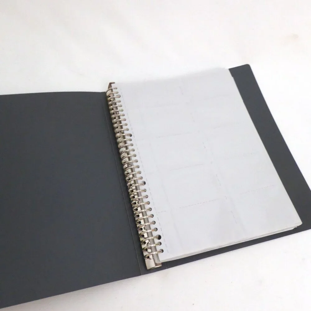 NEW 500 BUSINESS CARD RINGED BINDER CARD HOLDER SLEEVES & TABS JAPAN